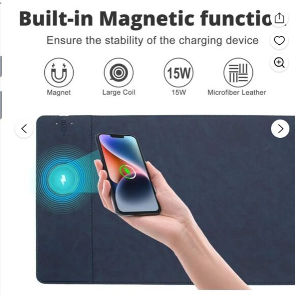 NIB Shenzhenshi Gaosheng WCDP-10 Wireless Charging Desk Pad 15W Max – Black - Picture 4 of 10